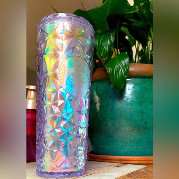 Starbucks 2023 Holiday 24oz Venti Tumbler White Diamond Unicorn Iridescent Prism - Picture 2 of 3